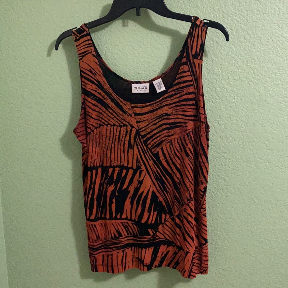 Orange & black Chico’s tank top Size 1
